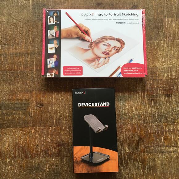 Cupixel Intro to Portrait Sketching And Device Stand Drawing Creativity SEALED - Picture 2 of 8